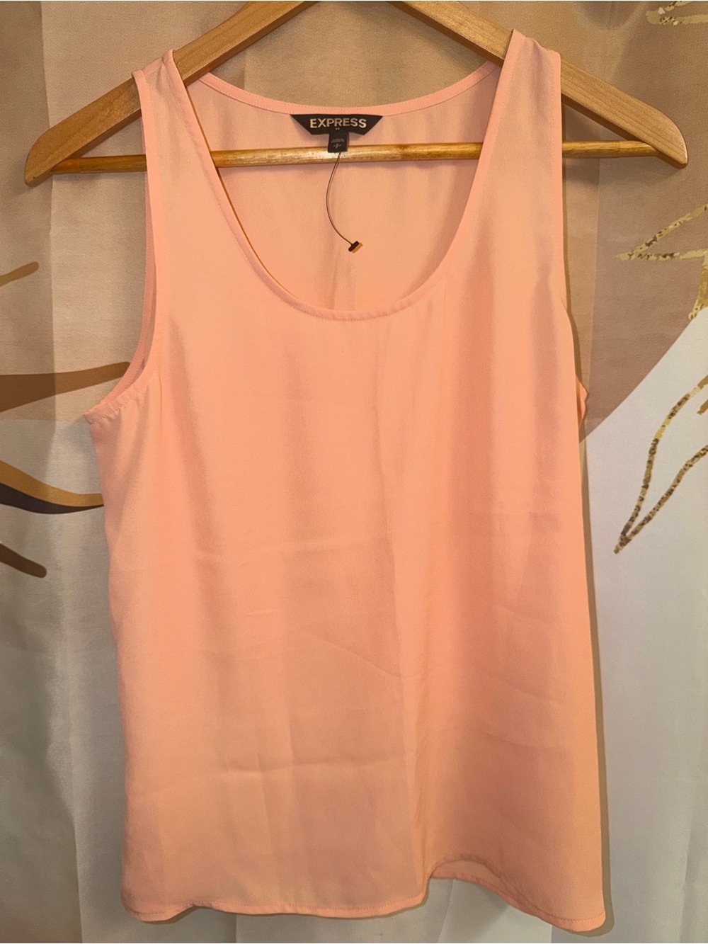 Express Blush Pink Sleeveless Scoop Neck Tank Top